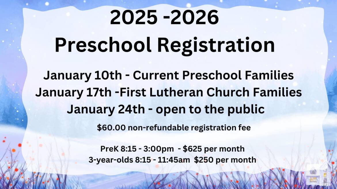 Preschool Registration Dates