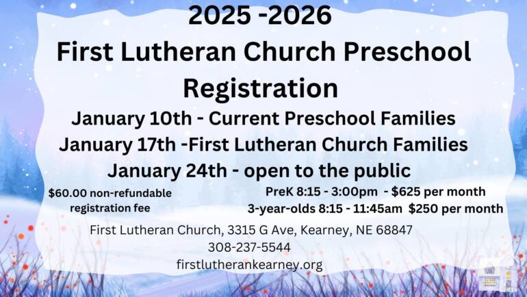 Preschool Registration is Open