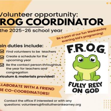 Frog Coordinator needed