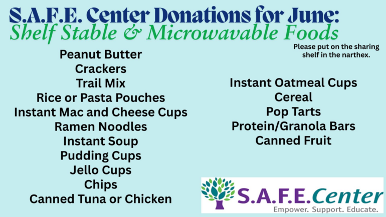 SAFE Center donations