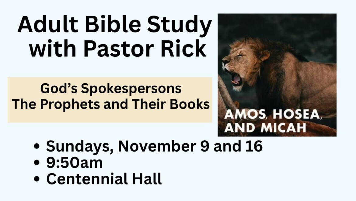 Bible Study with Pastor Rick