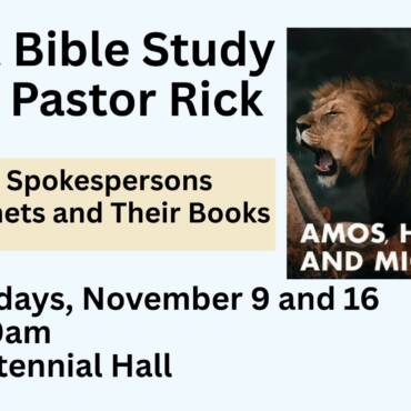 Bible Study with Pastor Rick