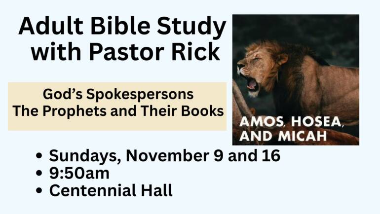 Bible Study with Pastor Rick