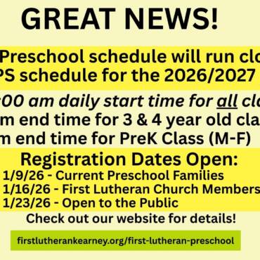 Preschool Registration
