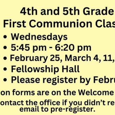 First Communion Class