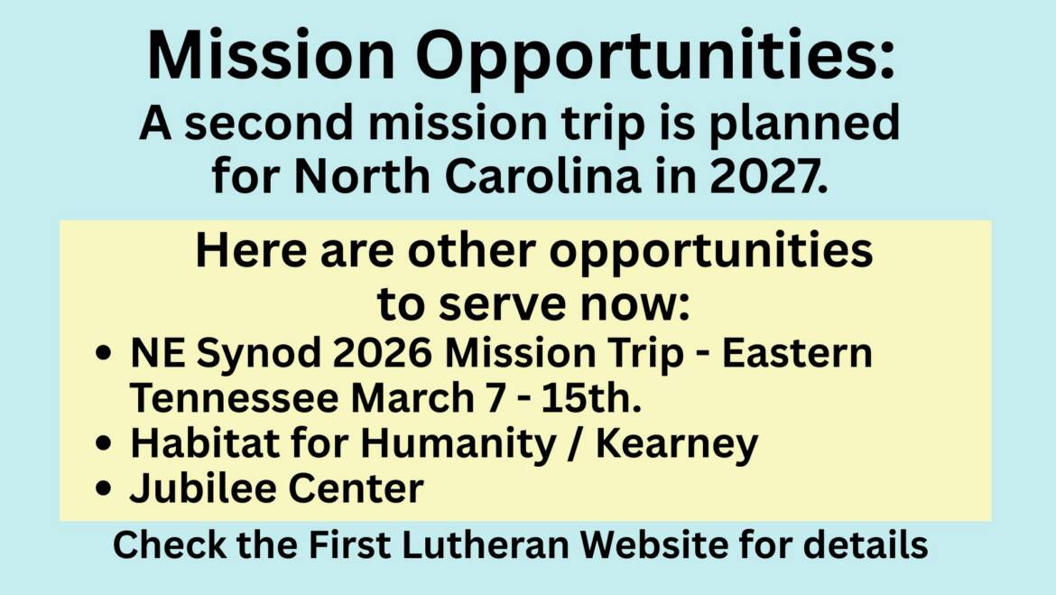 mission opportunities