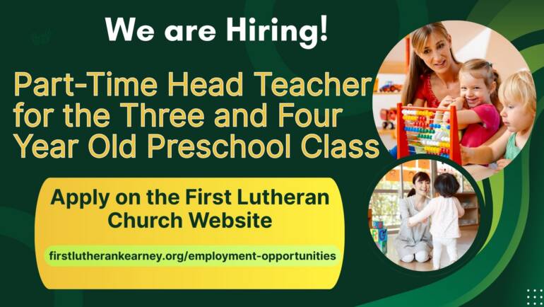 Preschool Teacher Opening