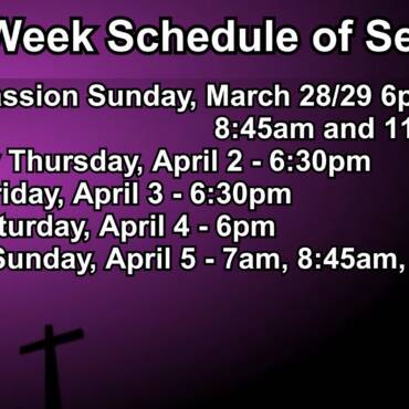 Holy Week Services