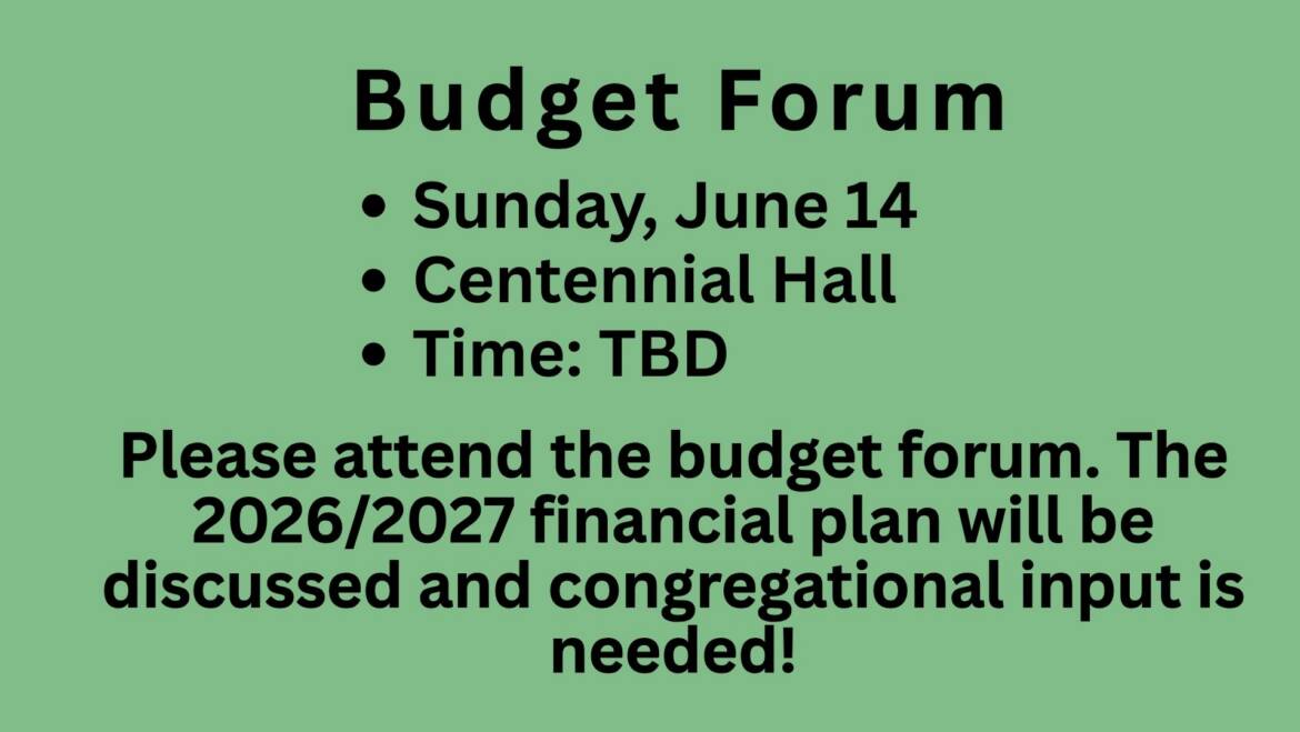 Budget Forum