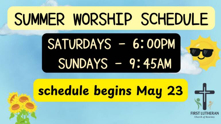 Summer Worship Schedule