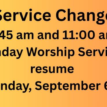 Sunday Worship Times Resume