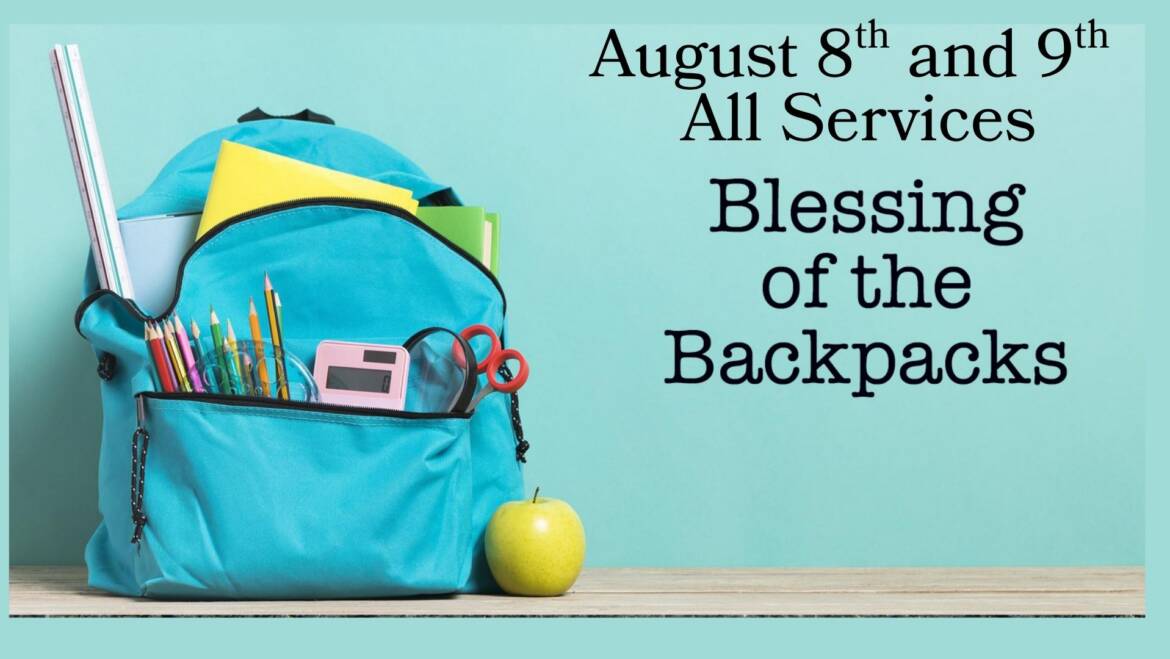 Blessing of the Backpacks