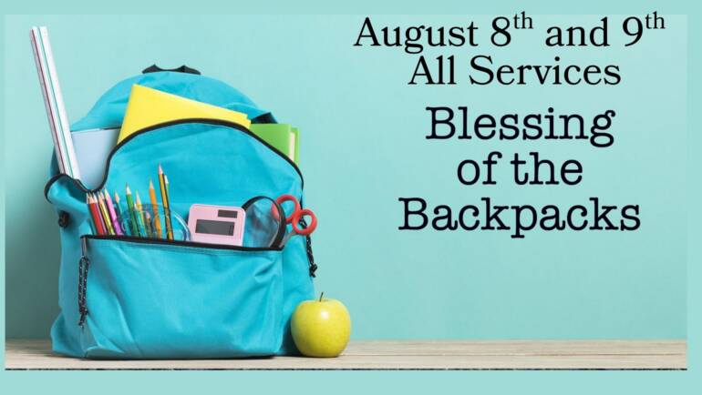 Blessing of the Backpacks