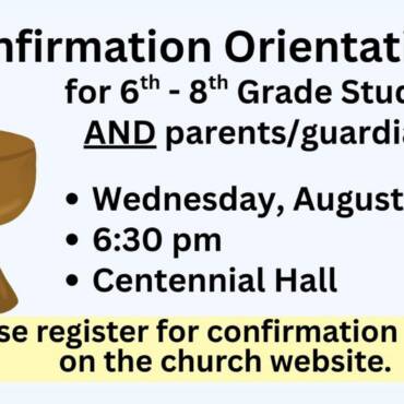 Confirmation Orientation