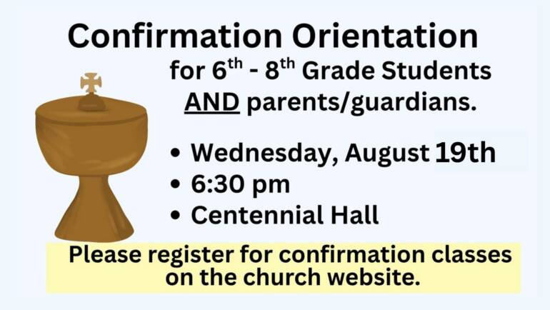 Confirmation Orientation