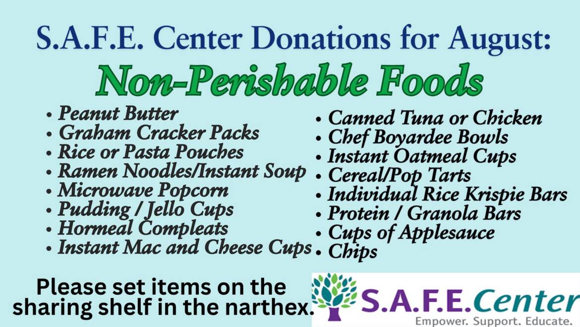 SAFE Center donations