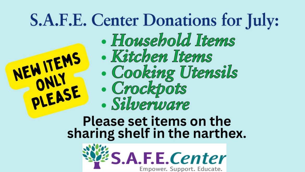 SAFE Center donations